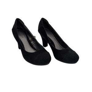 Naturalizer SoleSenseAbility Black Suede Pumps Women's 5M Comfort Heels